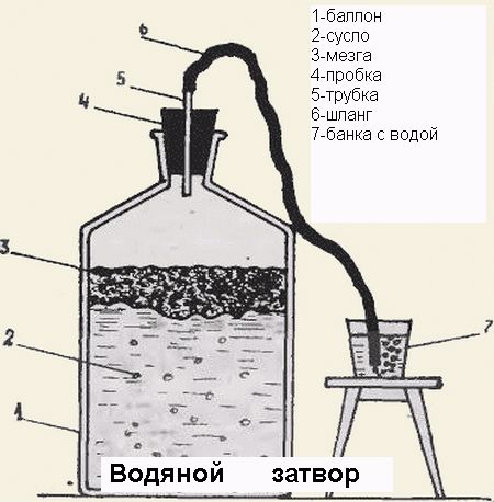 Классическая схема гидрозатвора