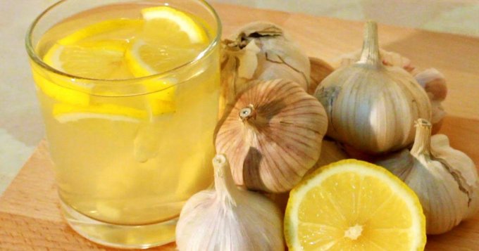 Лимон с чесноком